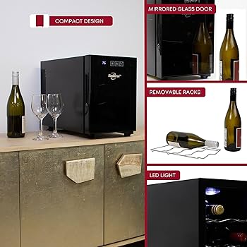Amazon.com: Koolatron 6 Bottle Wine Cooler, Black